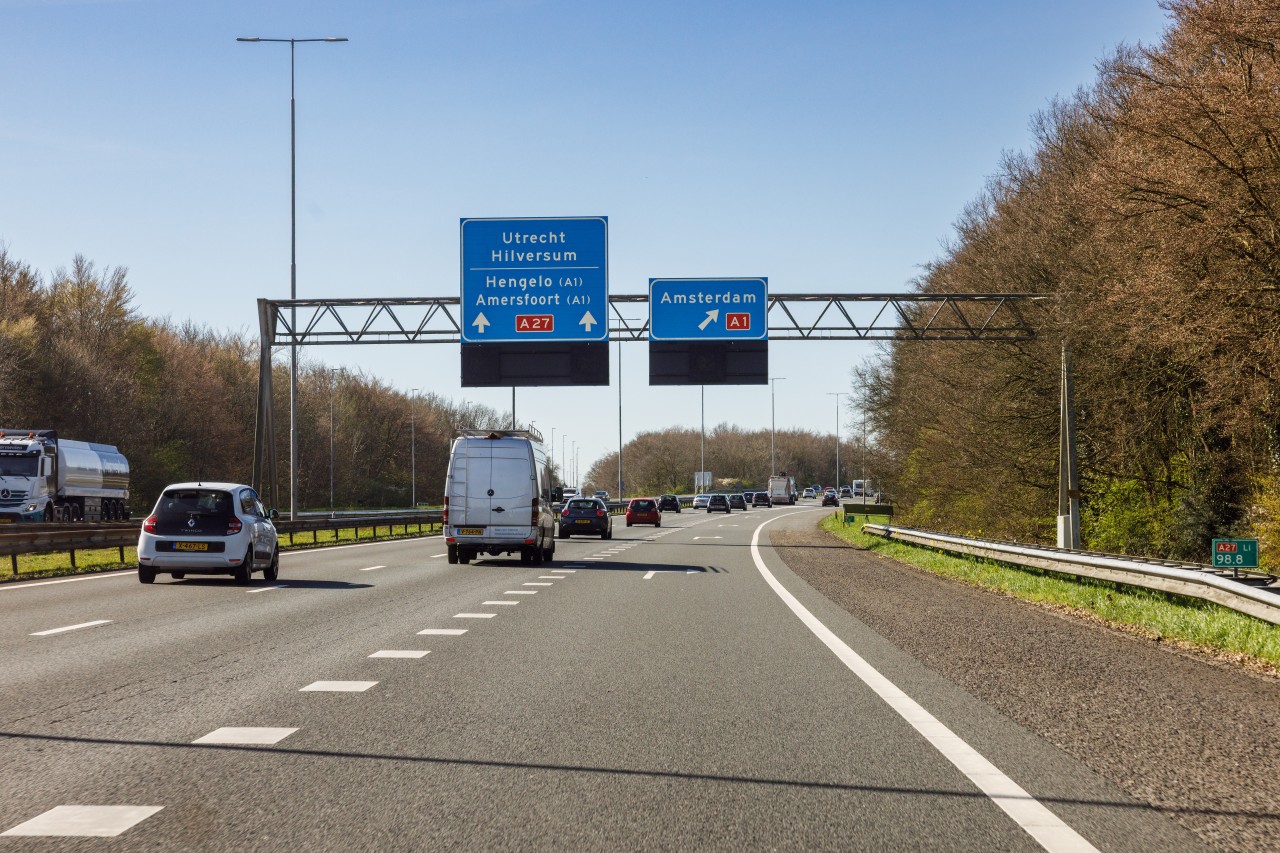 Afrit A1 richting Amsterdam