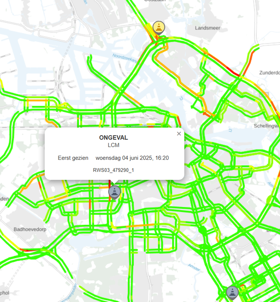 TrafficDash real-time Incidentenmeldingen