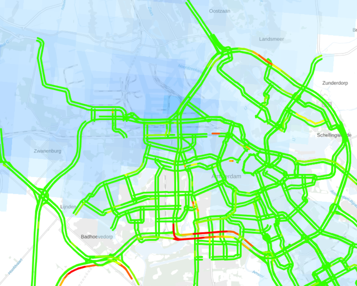 TrafficDash real-time buienradar