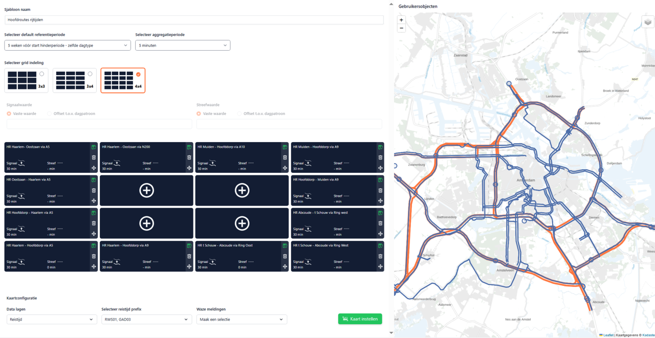 Een schermafbeelding van de Viewer Instellingen in TrafficDash