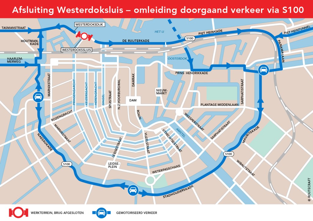 Afsluiting Westerdoksluis | Amsterdam Bereikbaar
